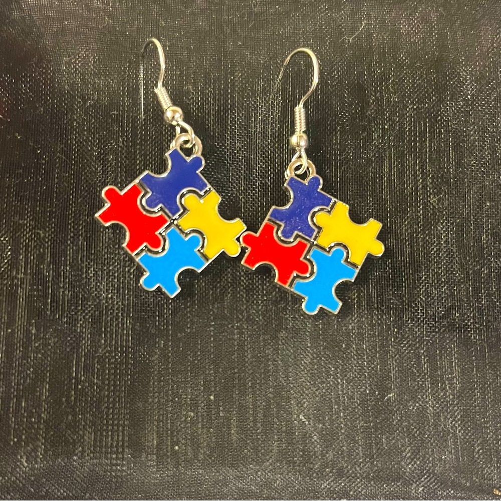Putting the Pieces Together Autism Awareness Earrings.